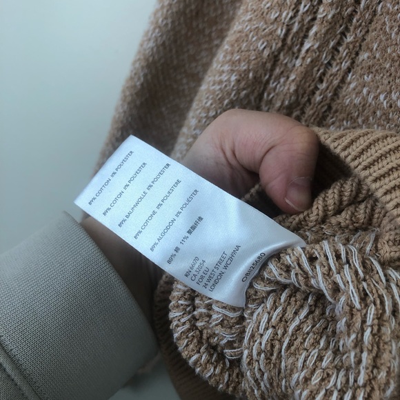 Free people ripe tide v neck sweater tan size medium - Picture 10 of 13